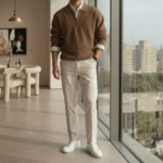 Slim Fit Trousers Set